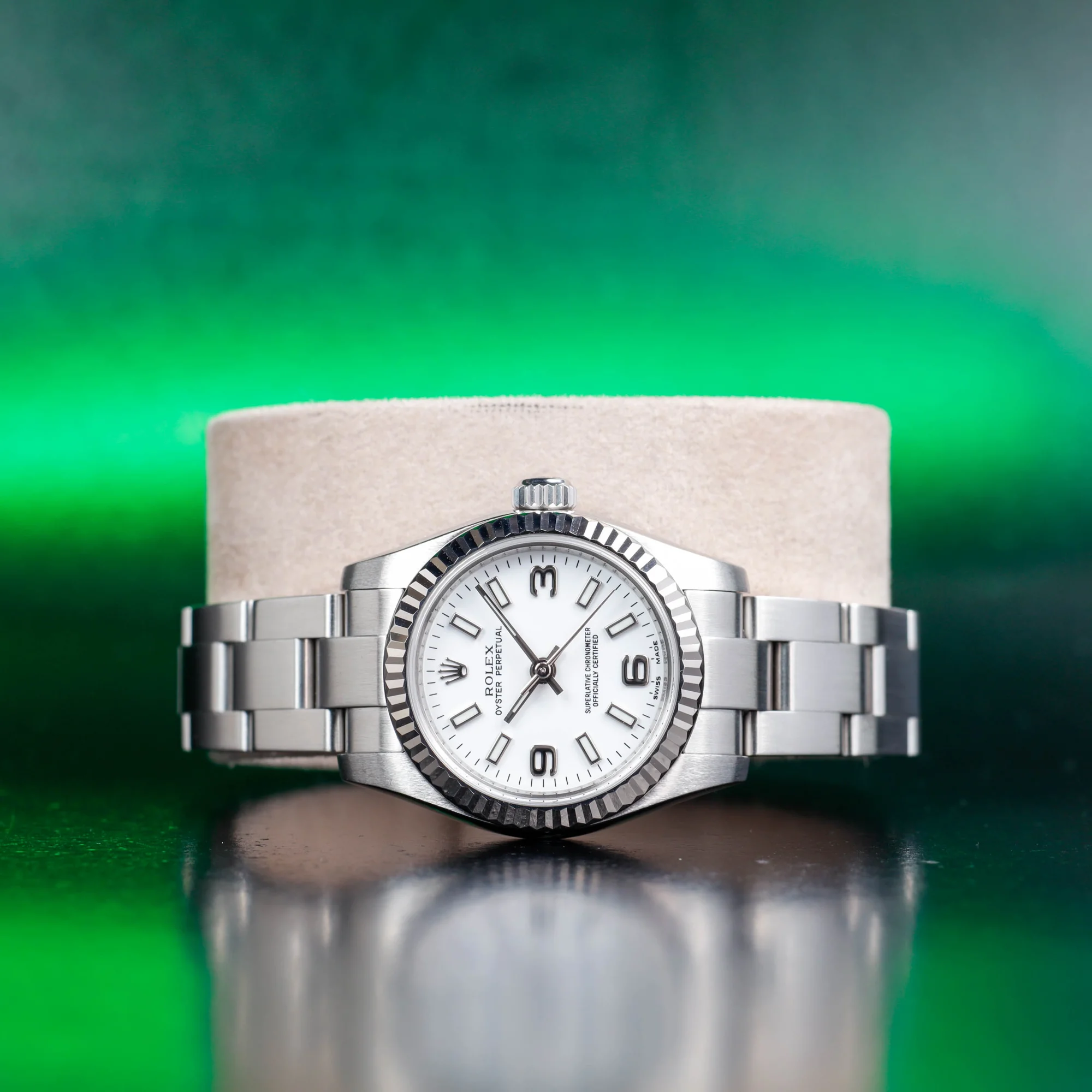 Rolex Auster Perpetual 26 stahl/weißgold