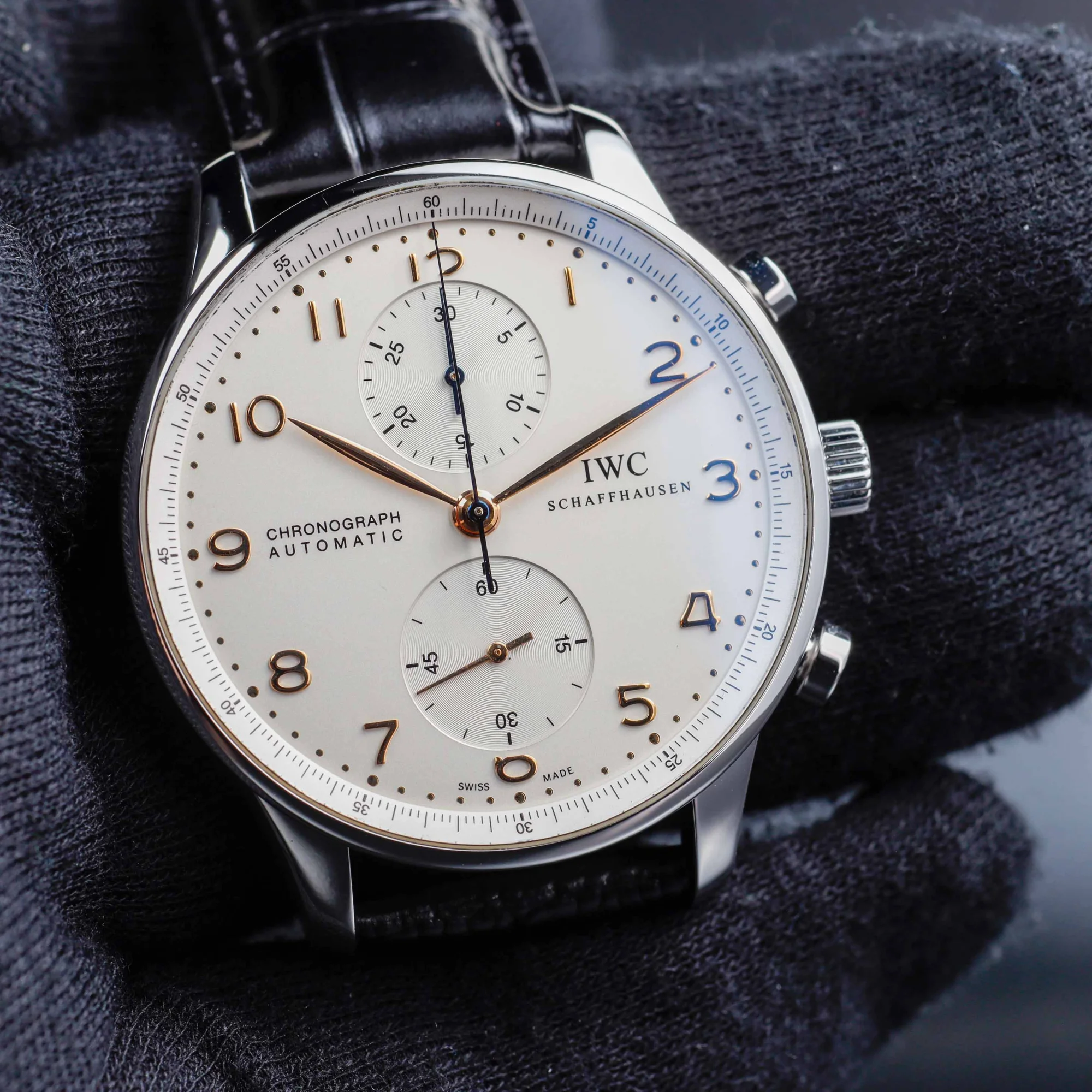 IWC Chronographe Portugais acier 8