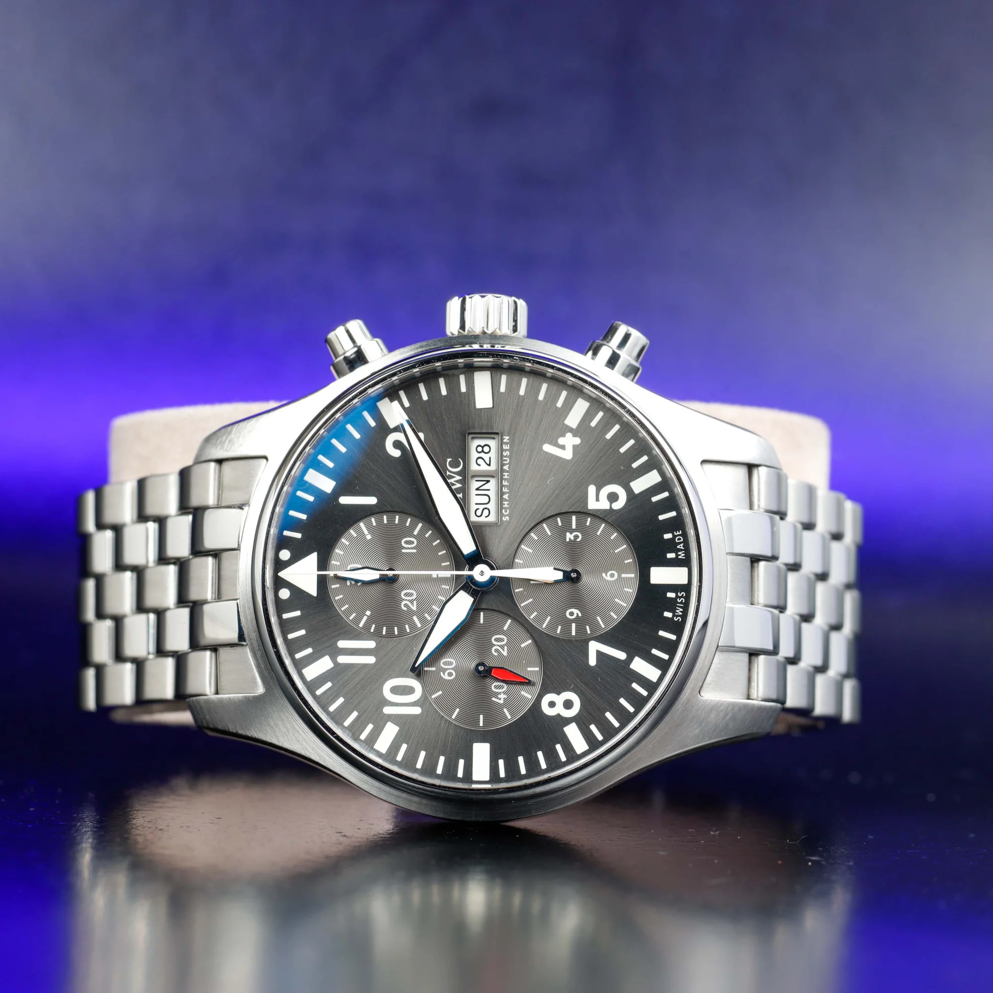 IWC Pilot Spitfire Chronograph acciaio