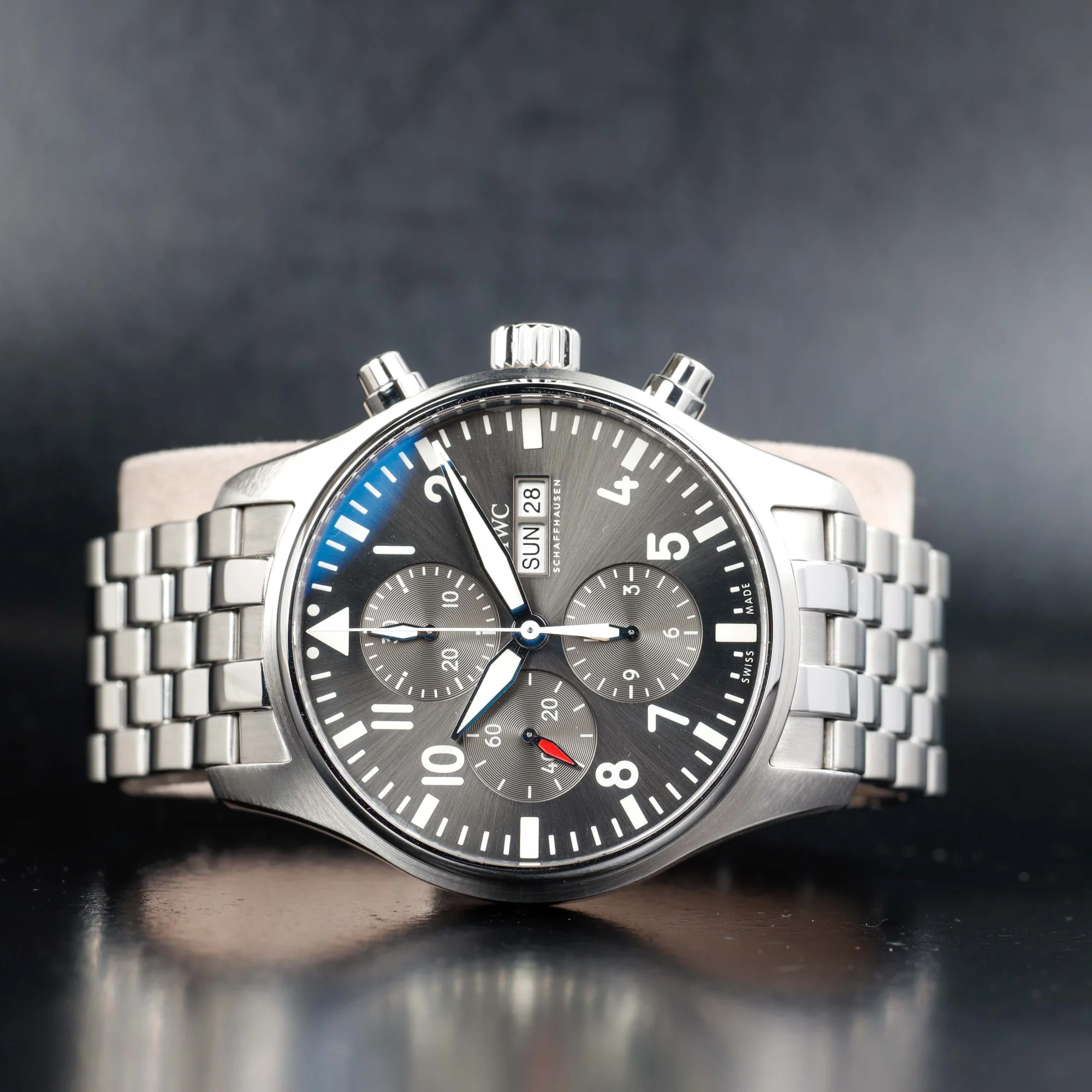IWC Pilot Spitfire Chronograph acciaio 2