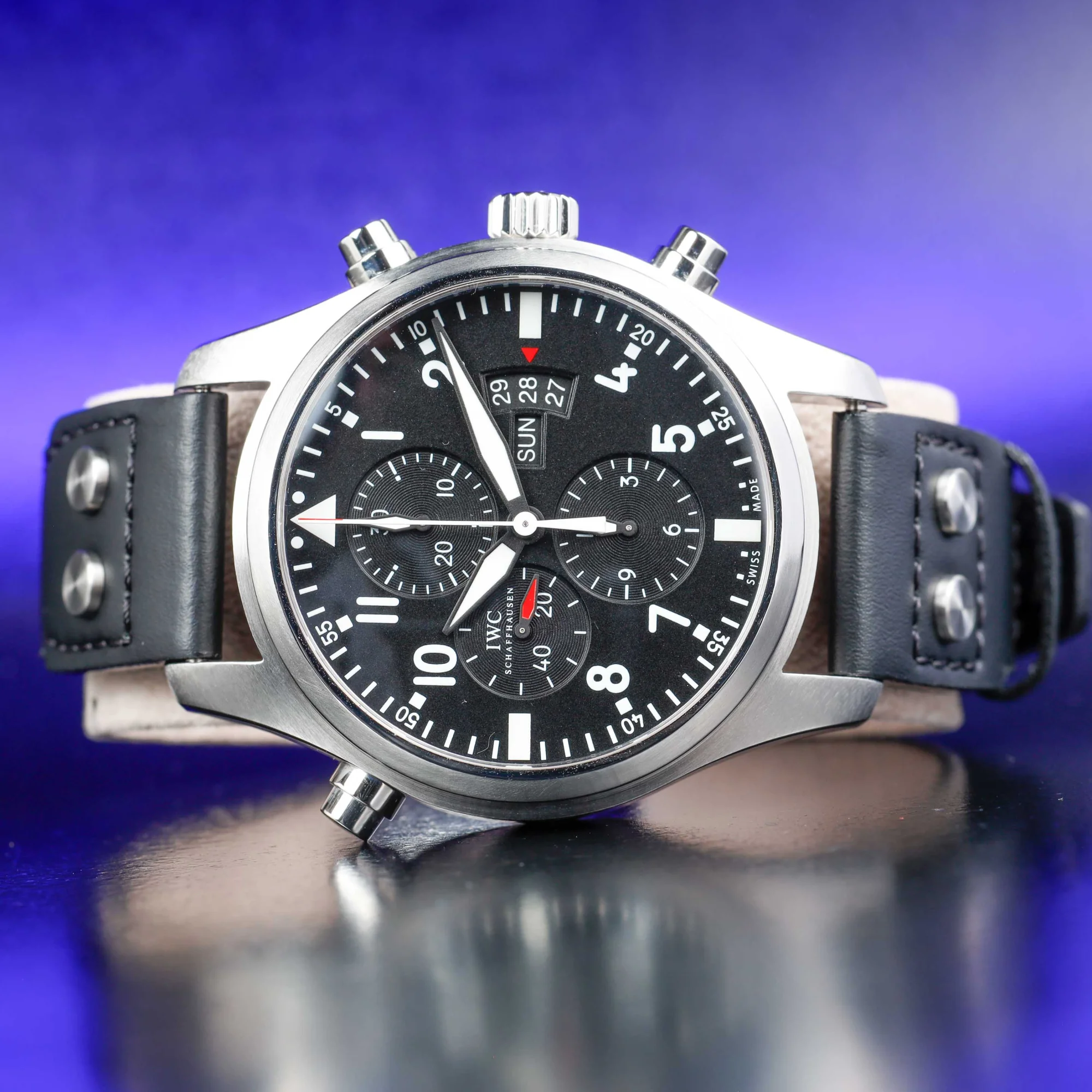 IWC Pilot Double Chronograph acciaio