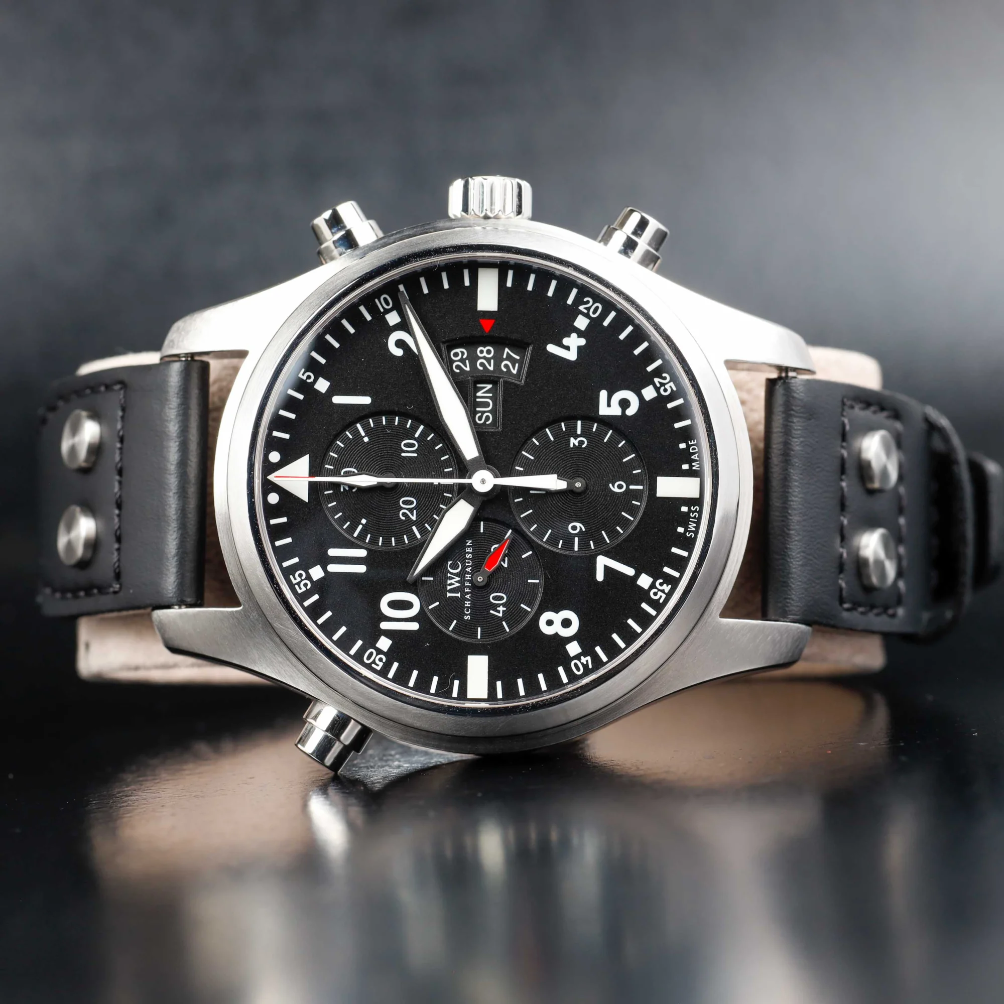 IWC Pilot Double Chronograph acciaio 2