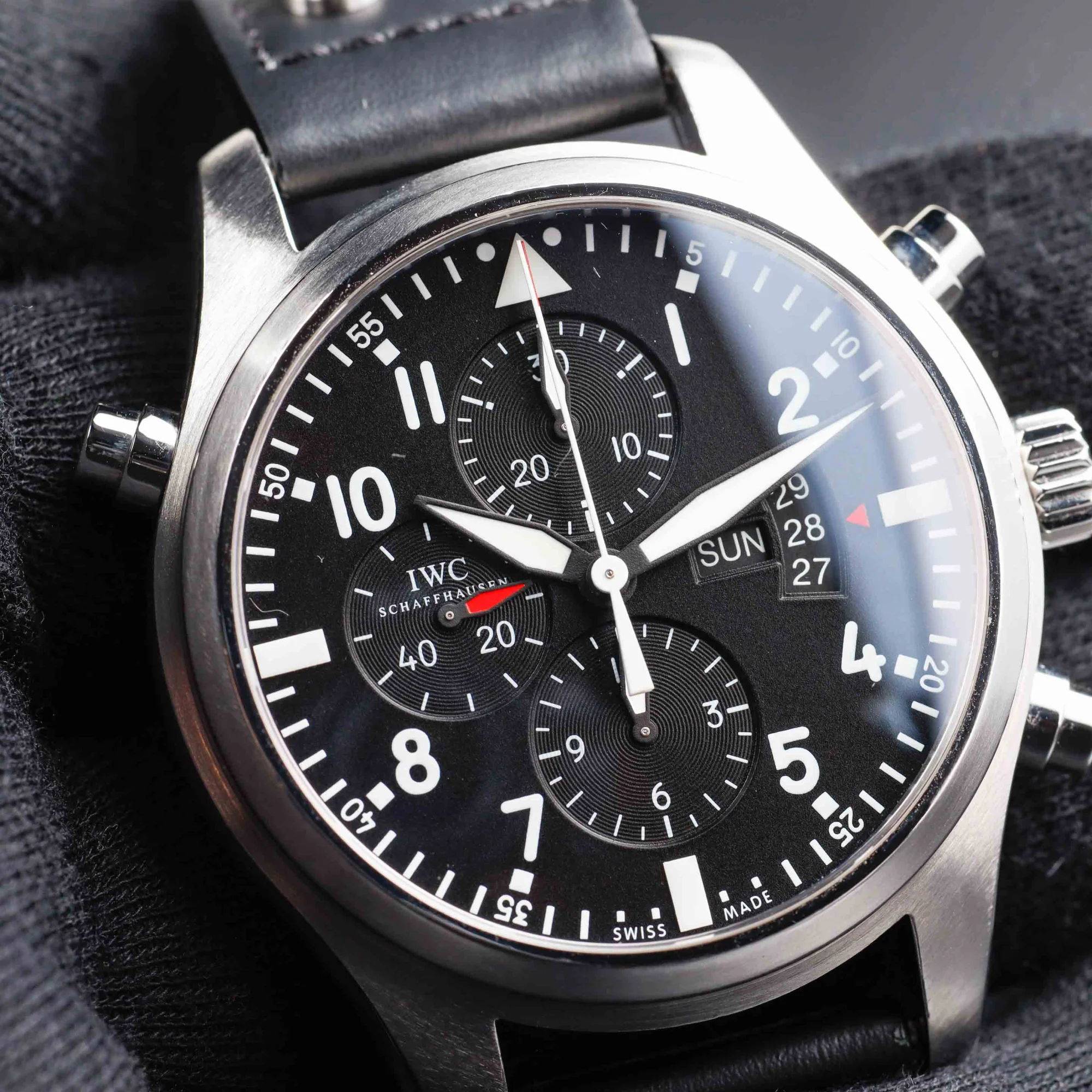 IWC Pilot Double Chronograph acciaio 8