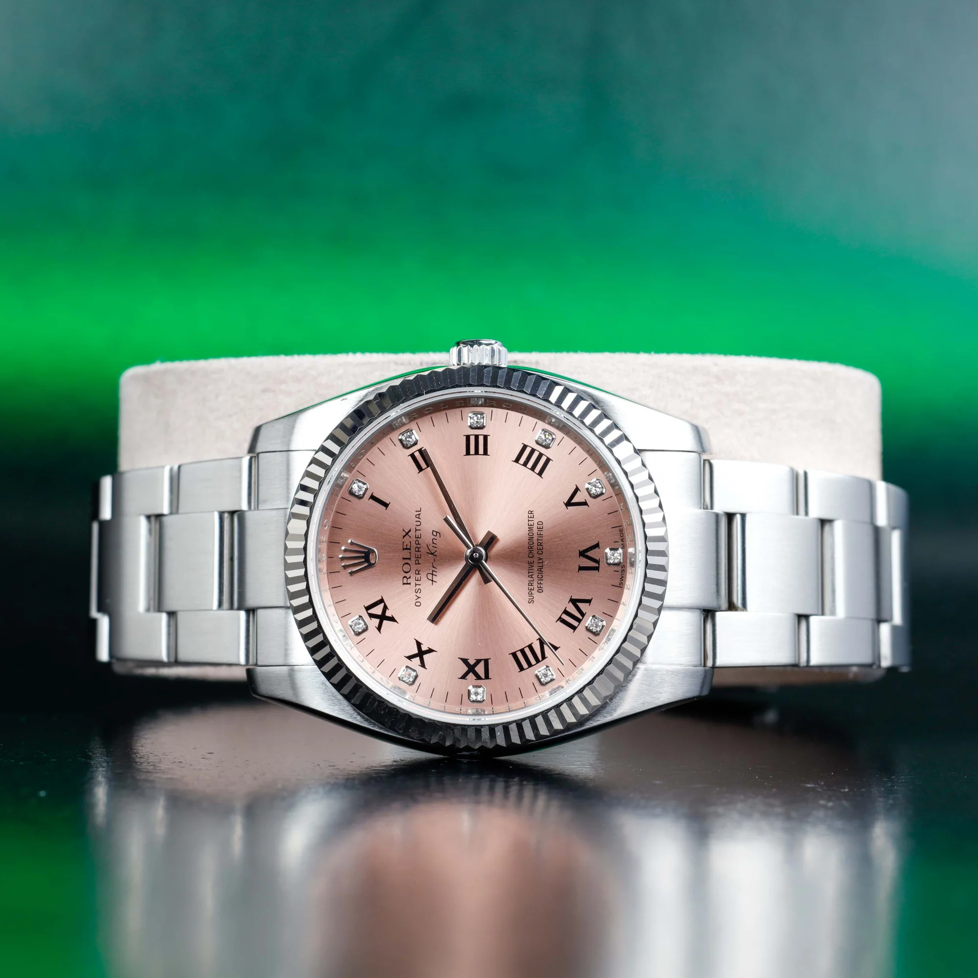 Rolex Air-king 34 steel/white gold