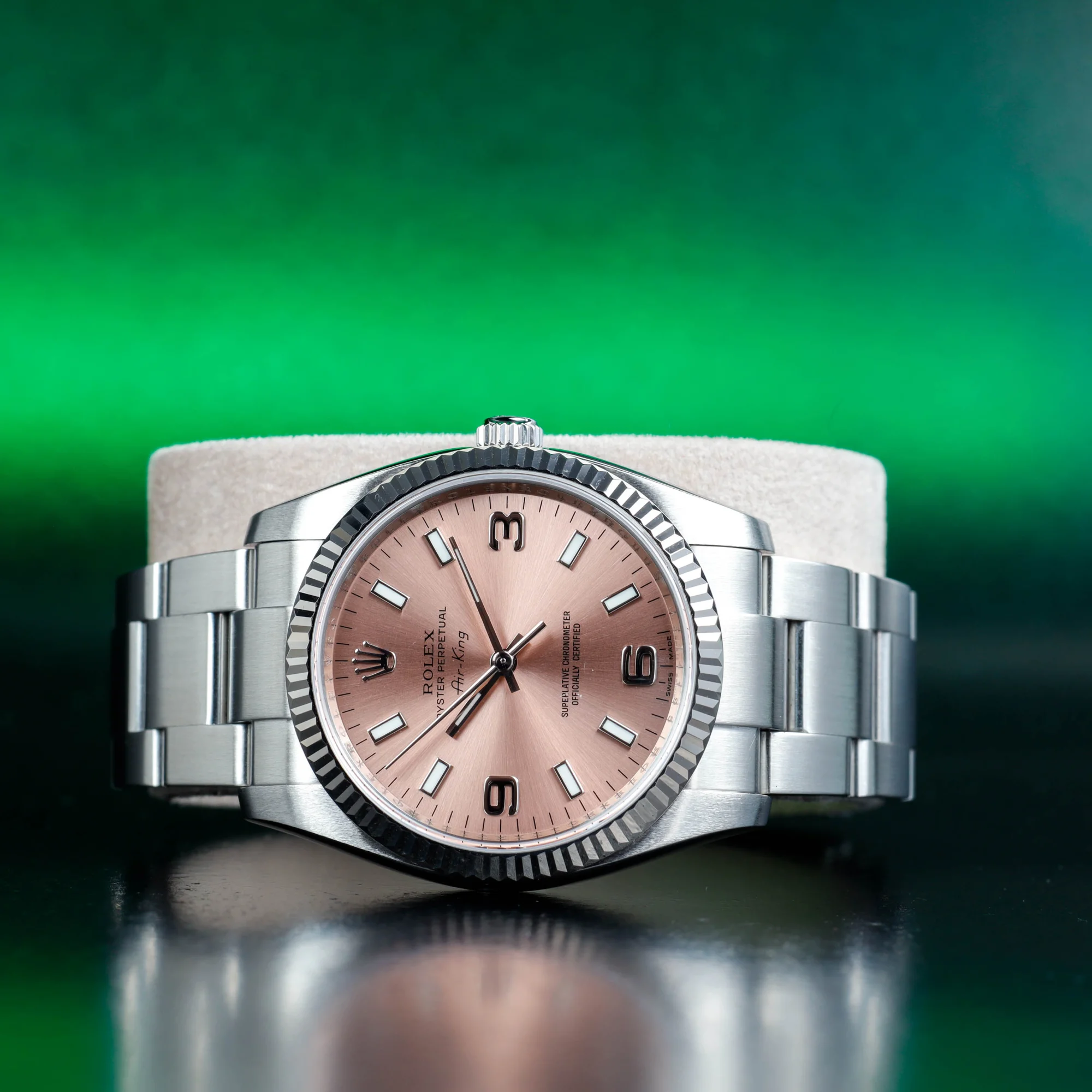 Rolex Air-king 34 acier/or blanc