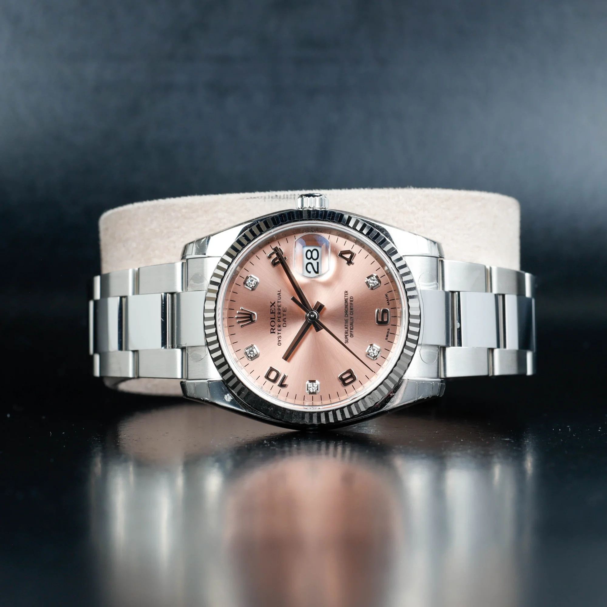 Rolex Oyster Perpetual Date 34 „nos-zustand“ stahl/weißgold 2