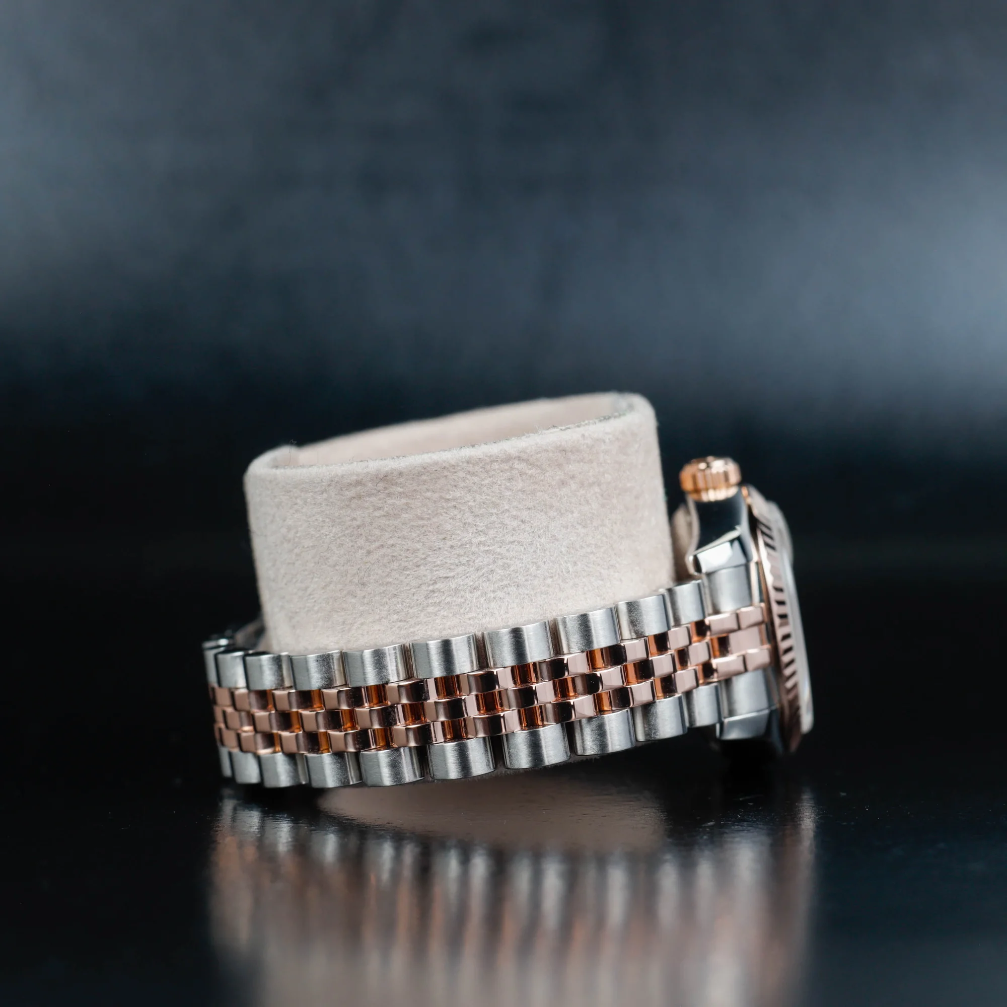 Rolex Lady-datejust 26 „meteoritenzifferblatt“ stahl/roségold 5