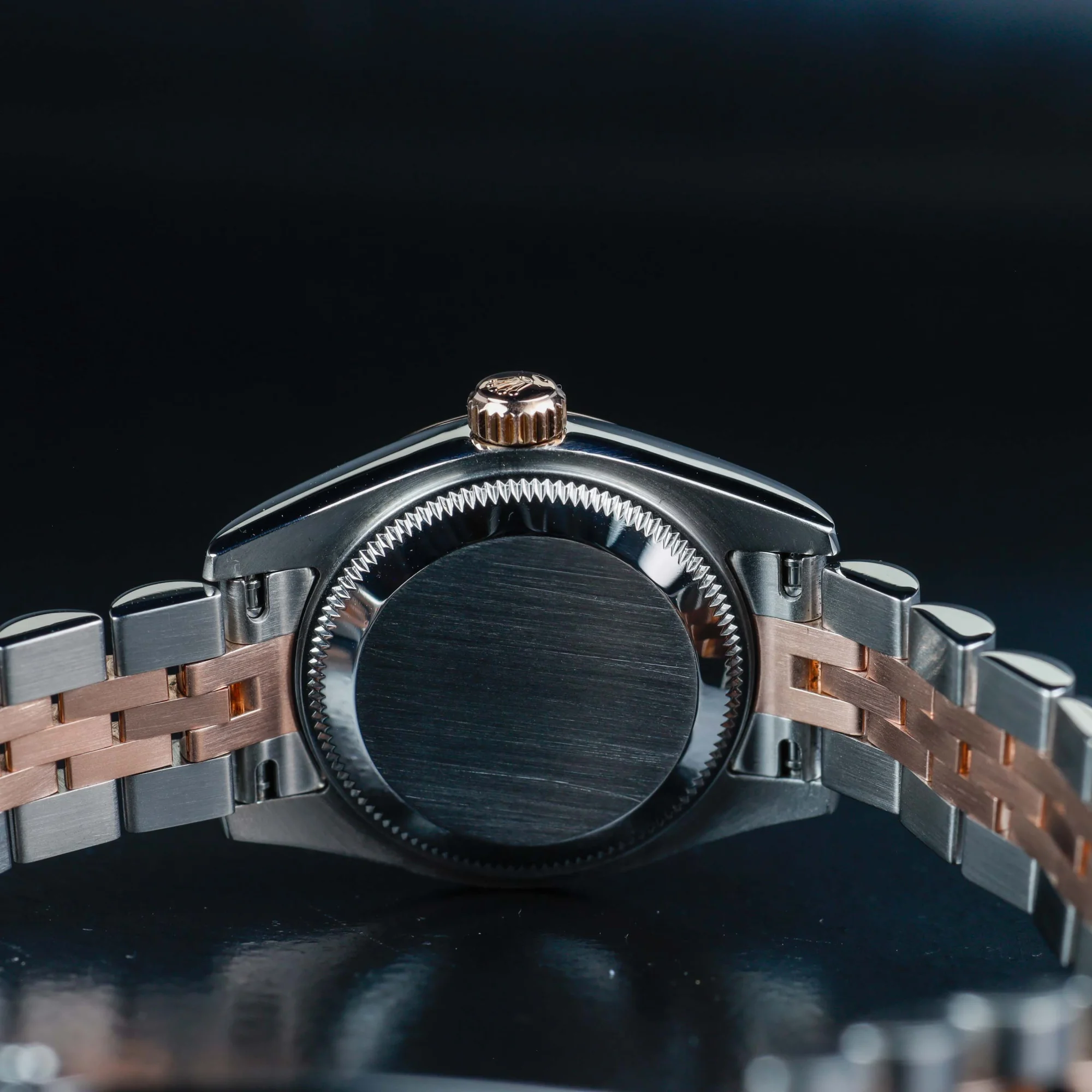 Rolex Lady-datejust 26 „meteoritenzifferblatt“ stahl/roségold 11