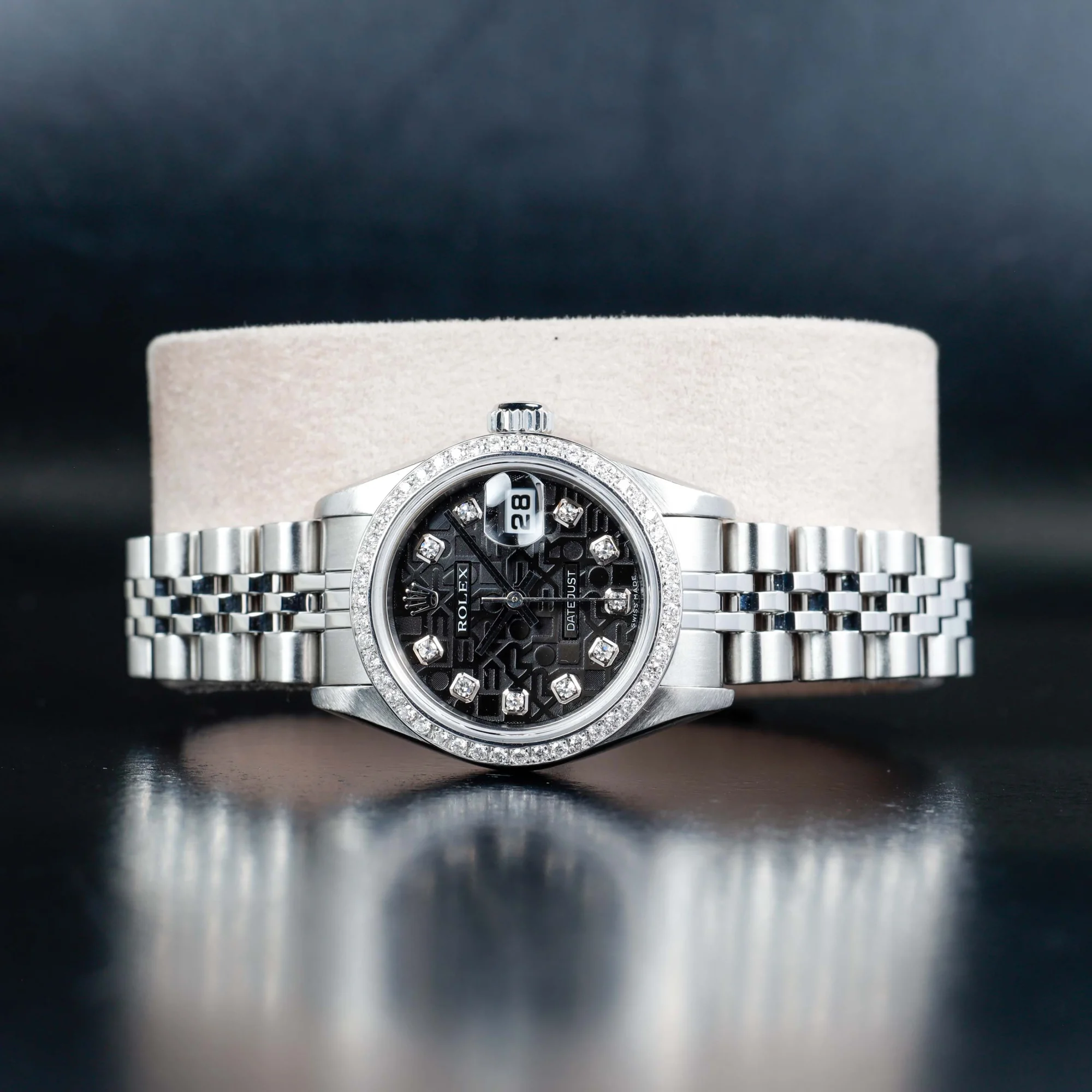 Rolex Lady-datejust 26 With Custom Natural Diamonds steel 2