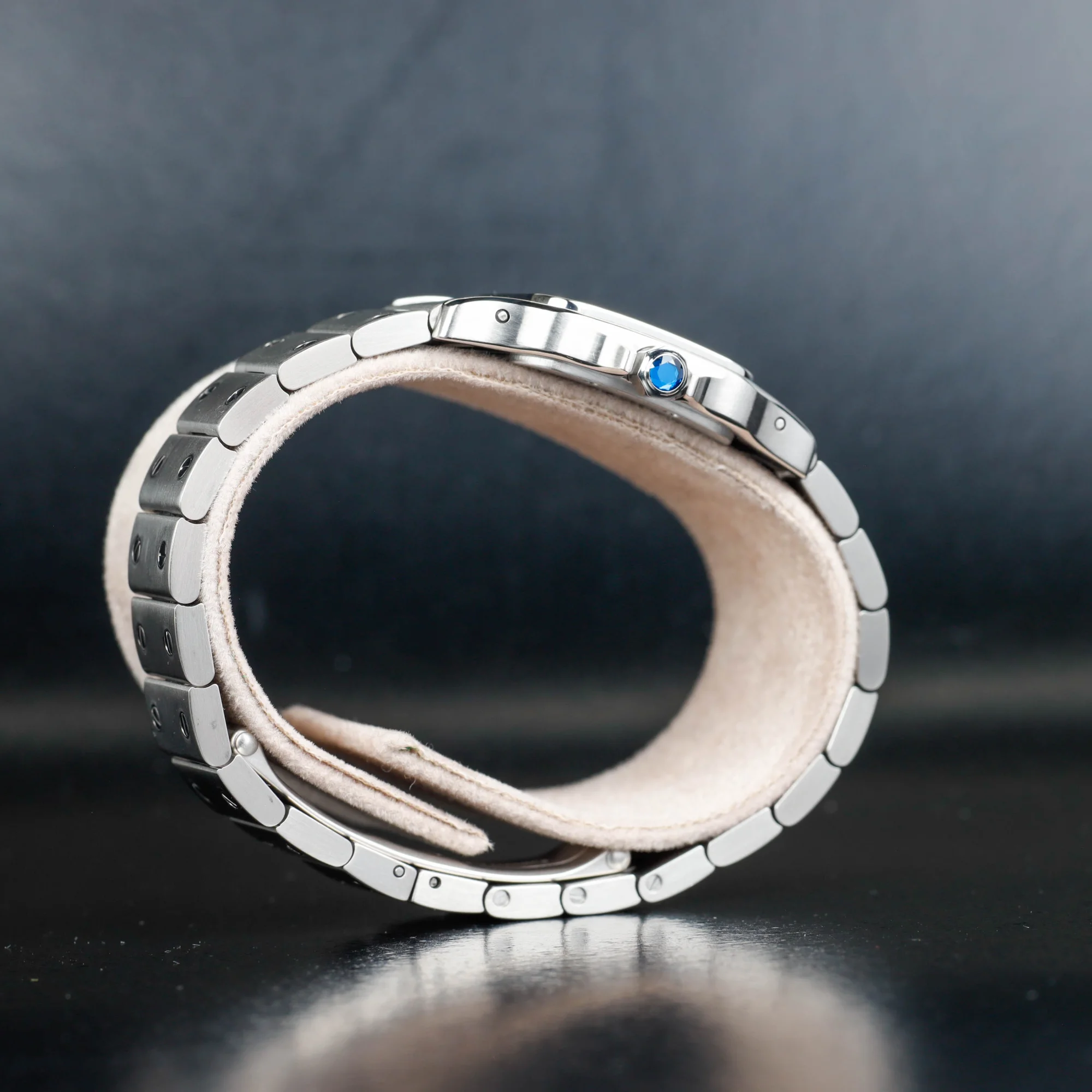 Cartier Santos Galbée acciaio 8