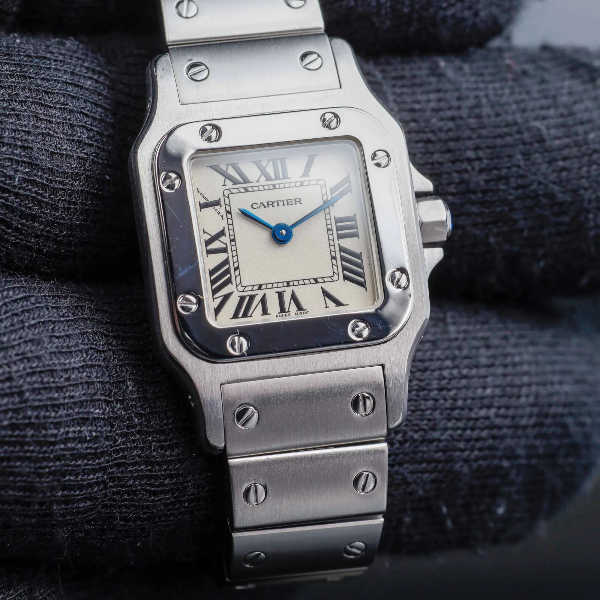 Cartier Santos Galbée acciaio 10