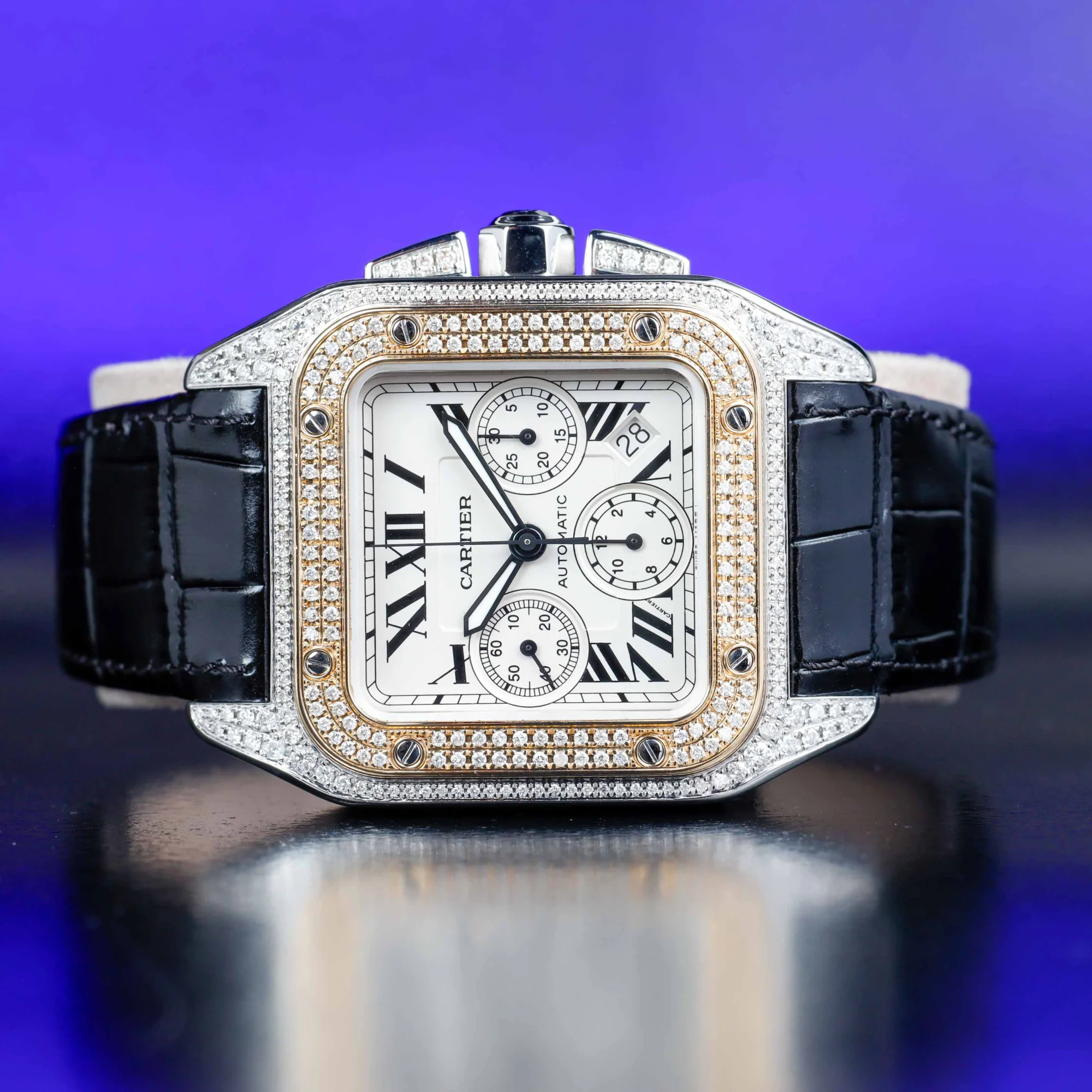 Cartier Santos 100 acier/or jaune