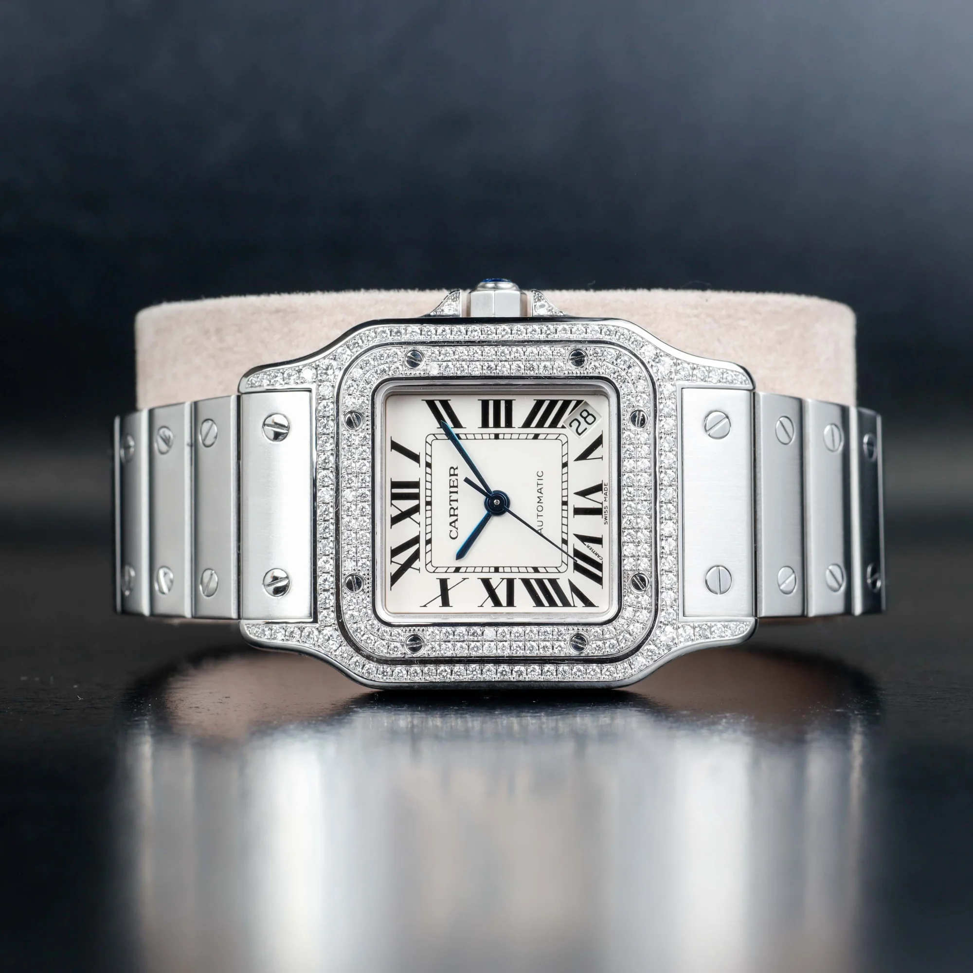 Cartier Santos Galbée acier 2