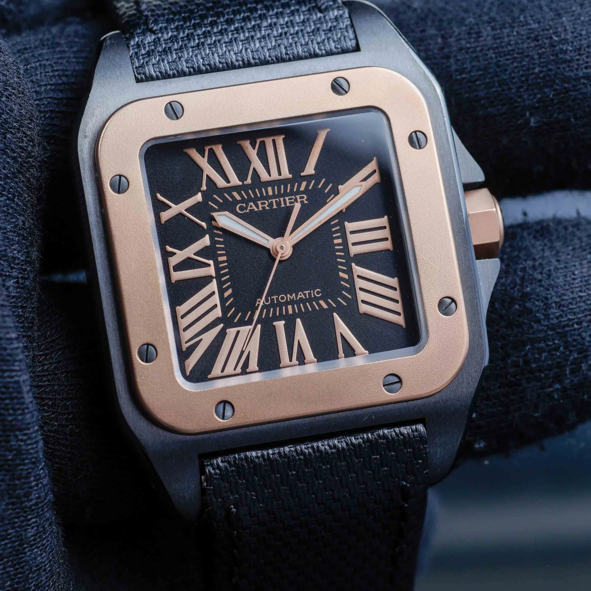 Cartier Santos 100 acciaio/oro rosa 8