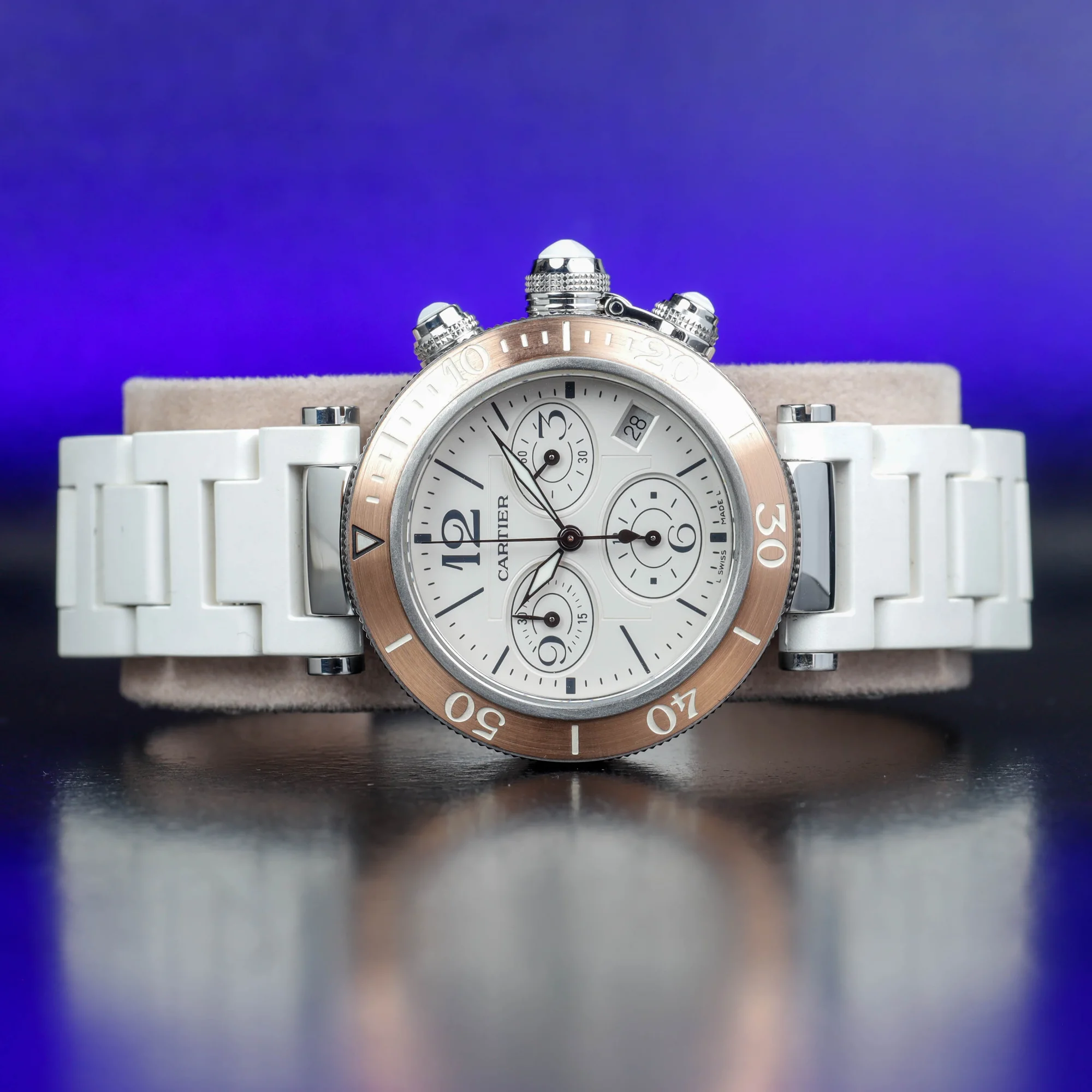 Cartier Pasha Seatimer acciaio/oro rosa