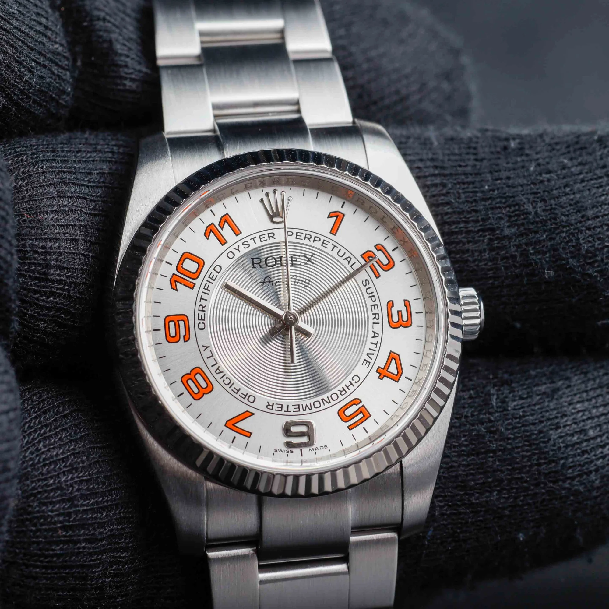 Rolex Air King acier/or blanc 10