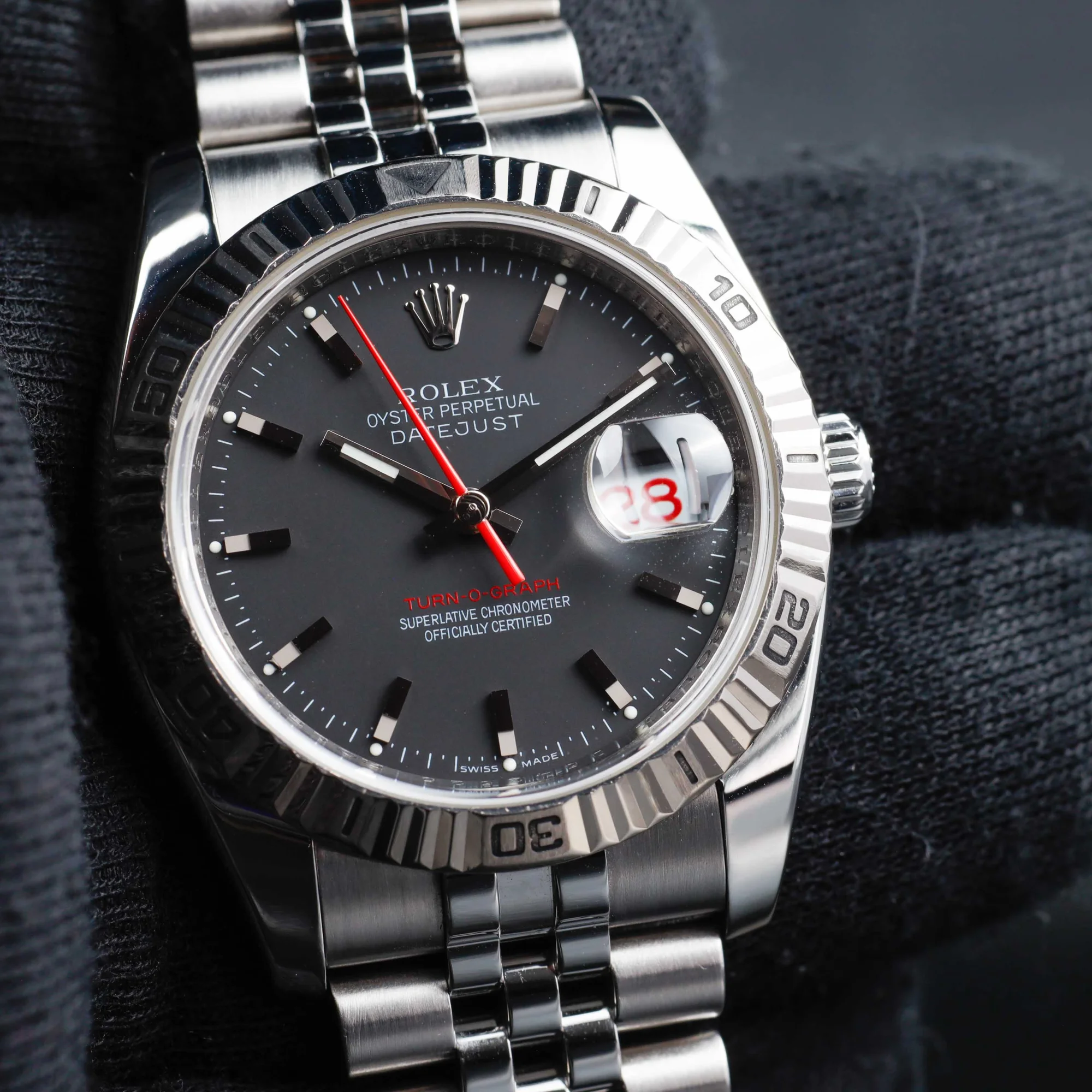 Rolex Datejust Turn-o-graph acier/or blanc 10