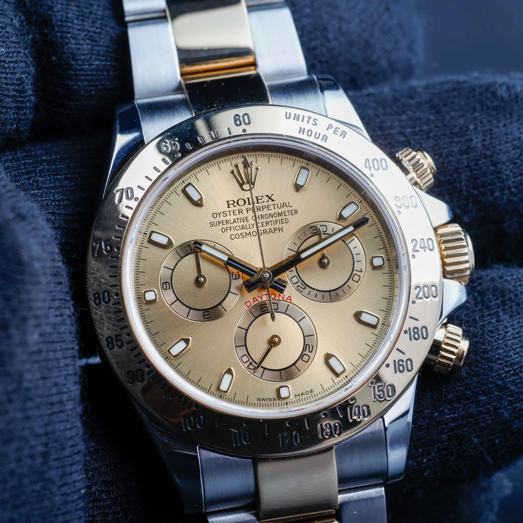 Rolex Daytona edelstahl/gelbgold 10