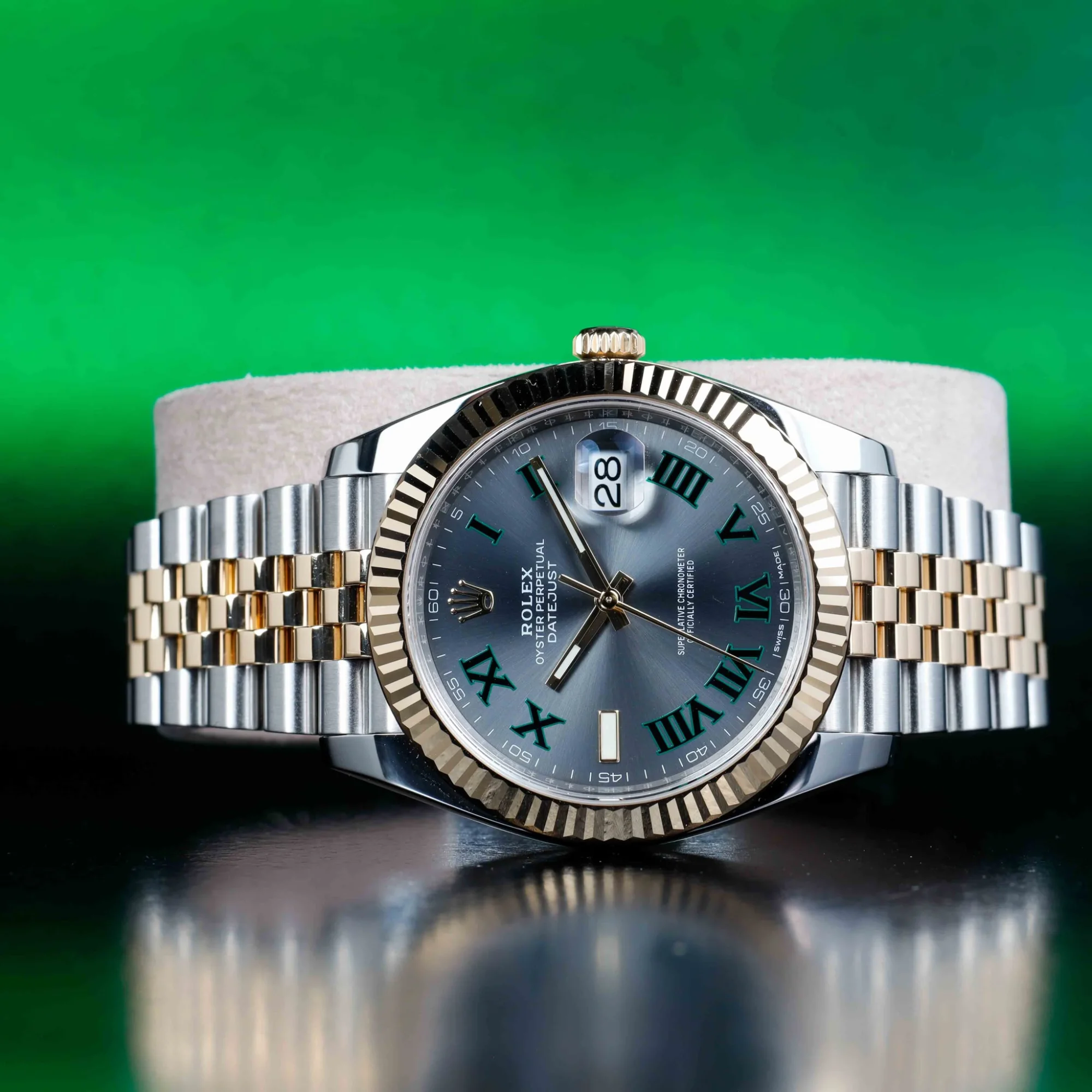 Rolex Datejust 41 „wimbledon“ stahl/gelbgold