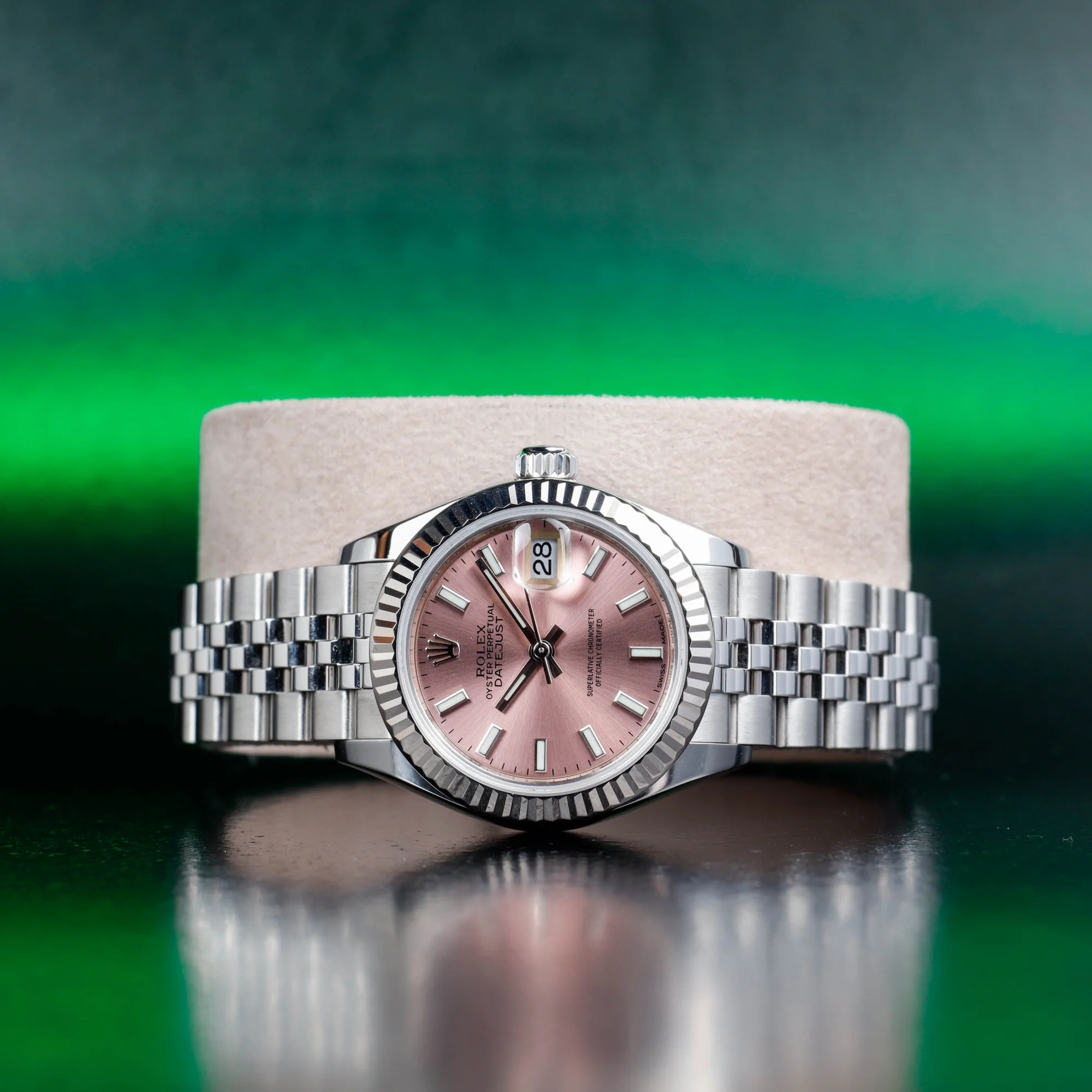 Rolex Lady-datejust 28 acciaio/oro bianco