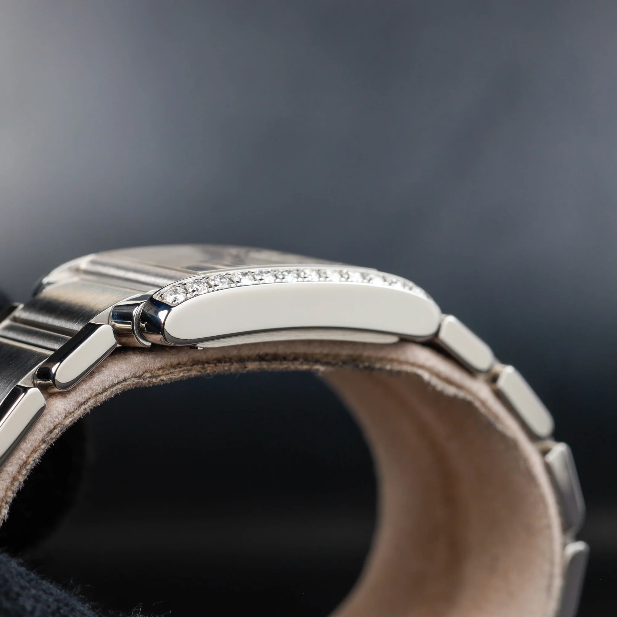 Cartier Tank FranÇaise With Natural Diamonds Customization acciaio 6