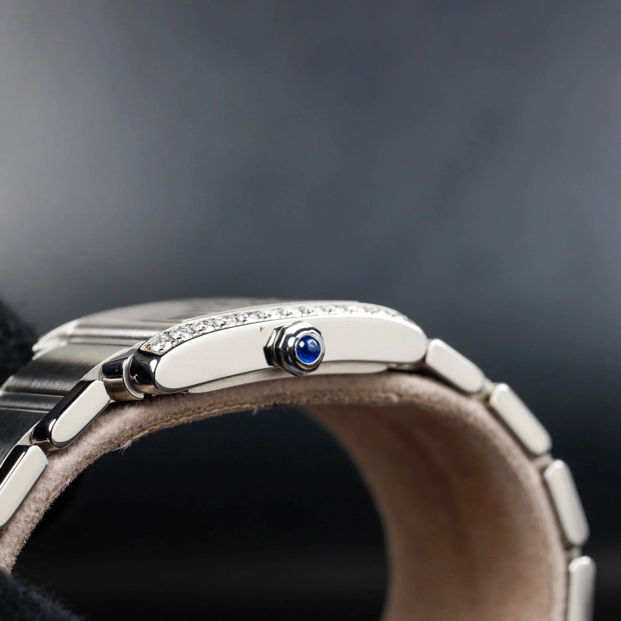 Cartier Tank FranÇaise With Natural Diamonds Customization acciaio 7