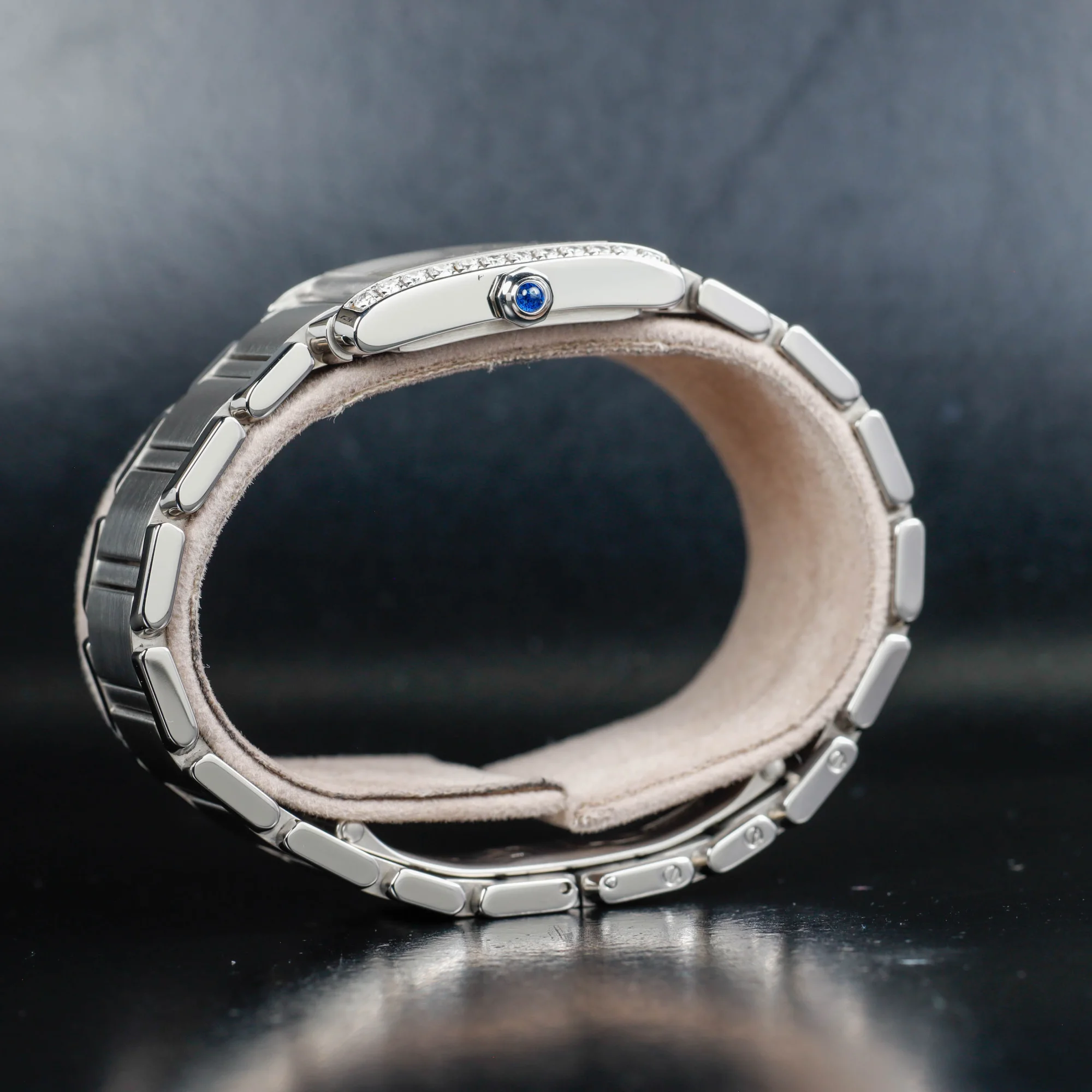 Cartier Tank FranÇaise With Natural Diamonds Customization acciaio 8