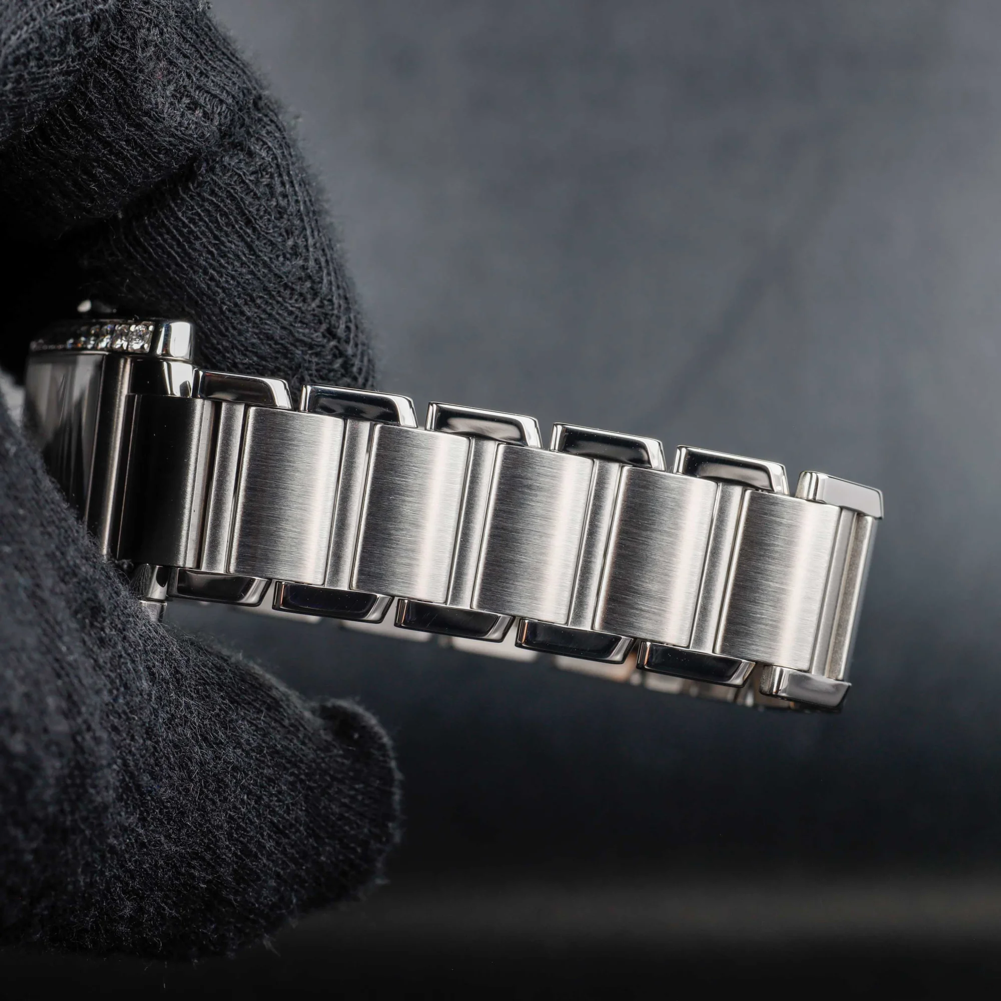 Cartier Tank FranÇaise With Natural Diamonds Customization acciaio 9