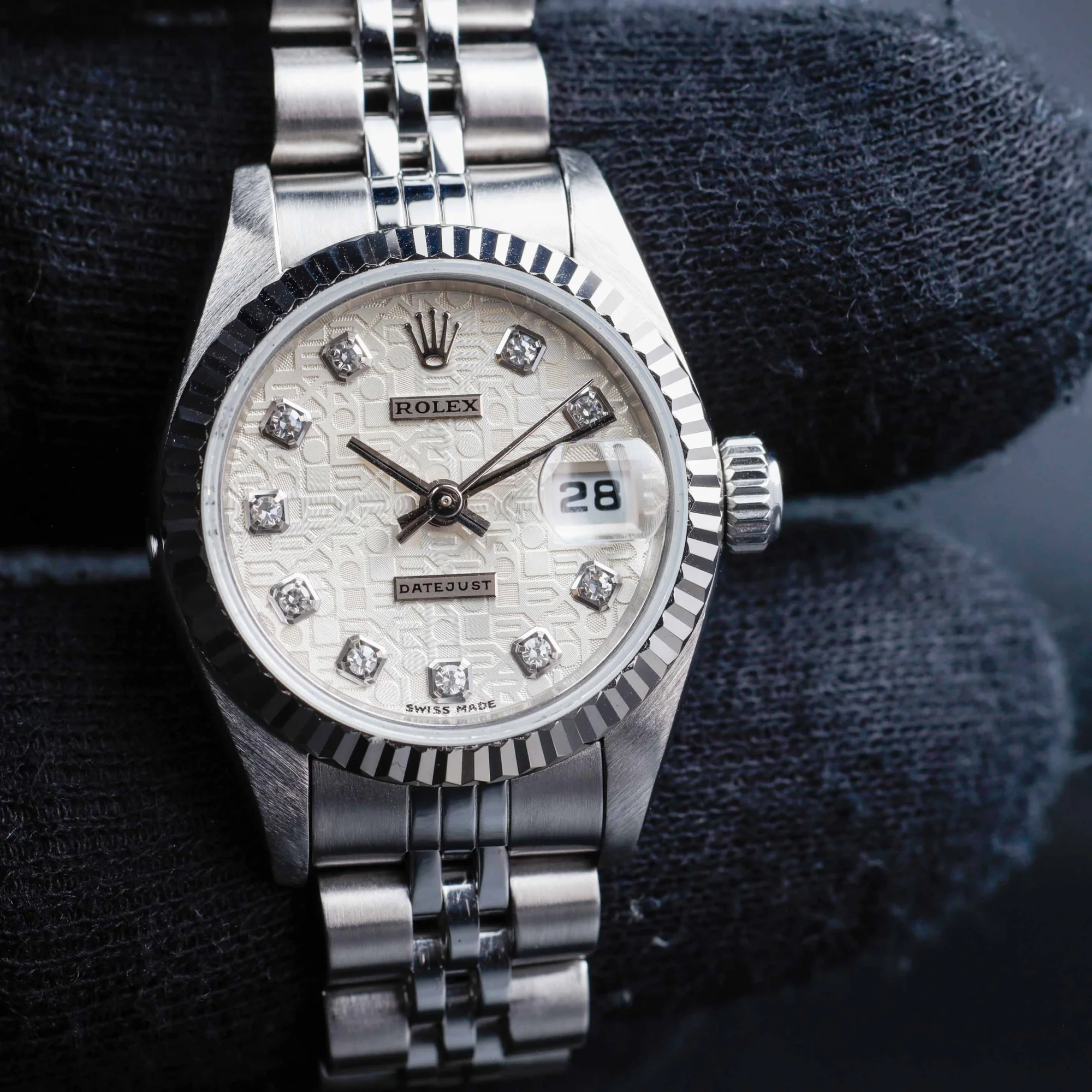 Rolex Dame-datejust 26 stahl/weißgold 10