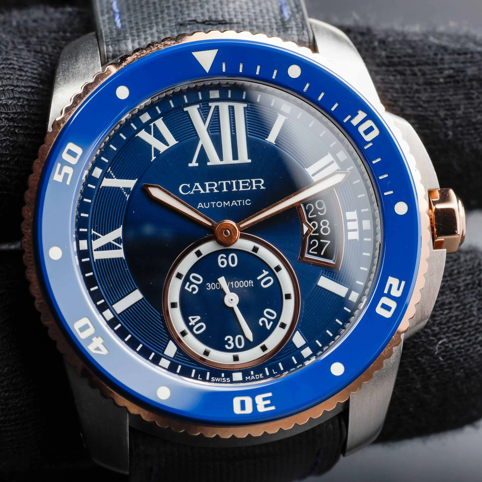 Cartier Calibre De Cartier Diver acciaio/oro rosa 8