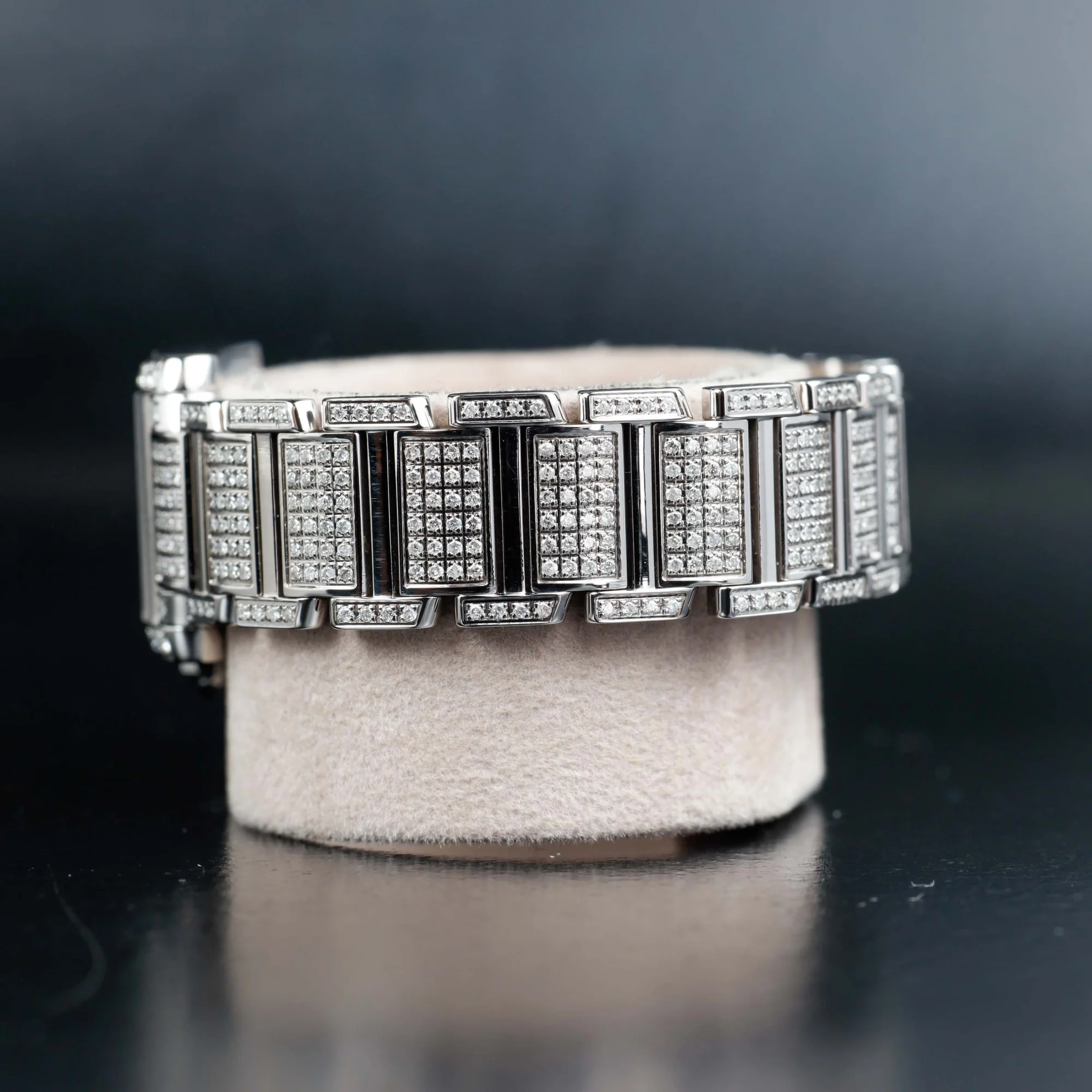 Cartier Tank Française Iced  Fully Custom Diamond steel 3