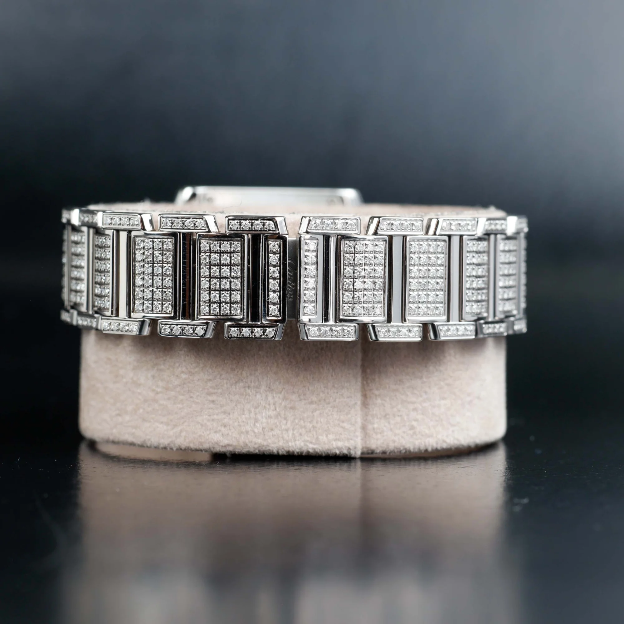 Cartier Tank Française Iced  Fully Custom Diamond steel 4