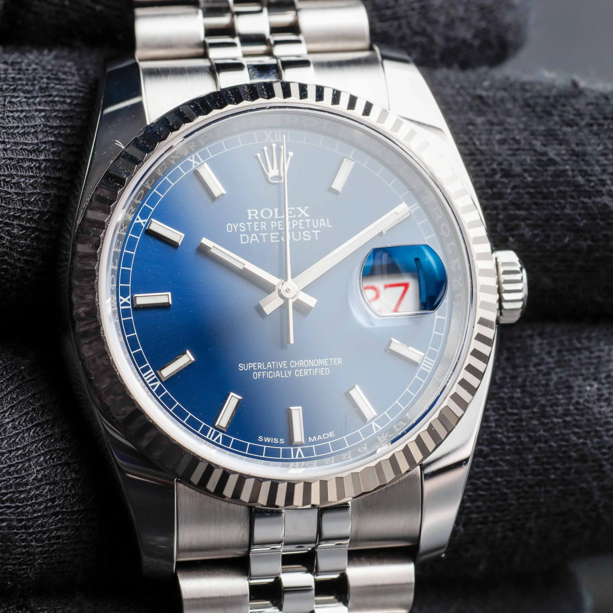 Rolex Datejust acier/or blanc 10