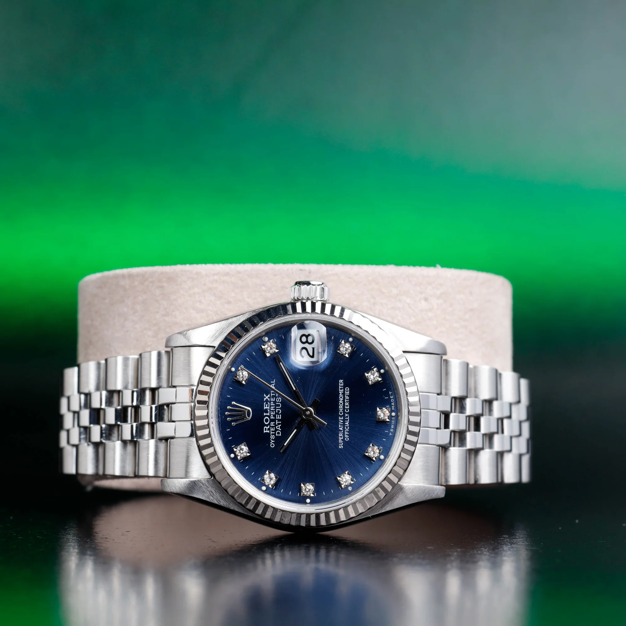 Rolex Datejust Mit Diamantzifferblatt stahl/weißgold