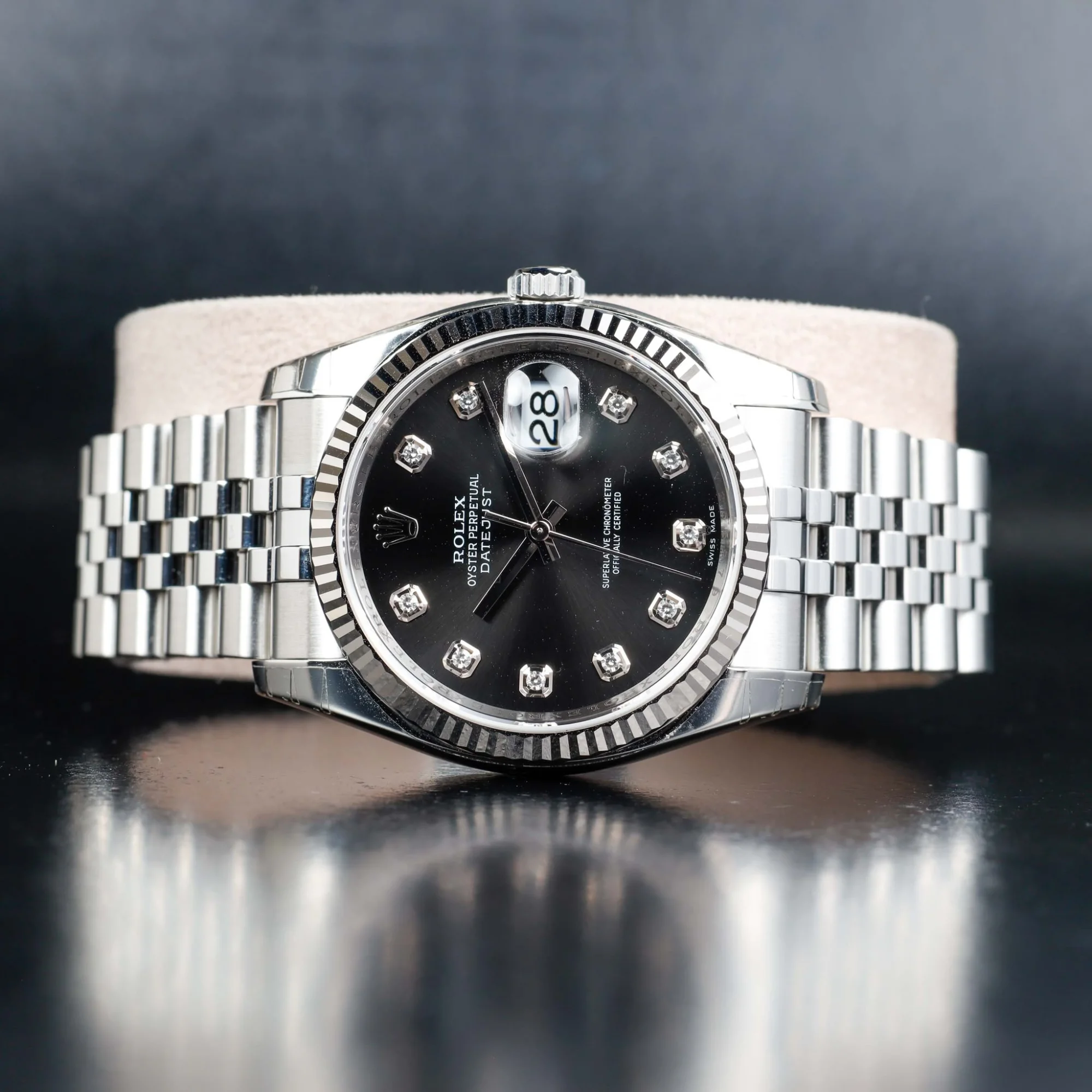 Rolex Datejust Mit Diamantzifferblatt stahl/weißgold 2